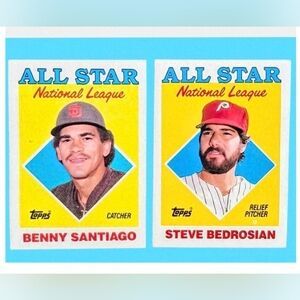 TOPPS 1998 ALL-STARS Collector Cards: "Benny" Santiago & Steve Bedrosian